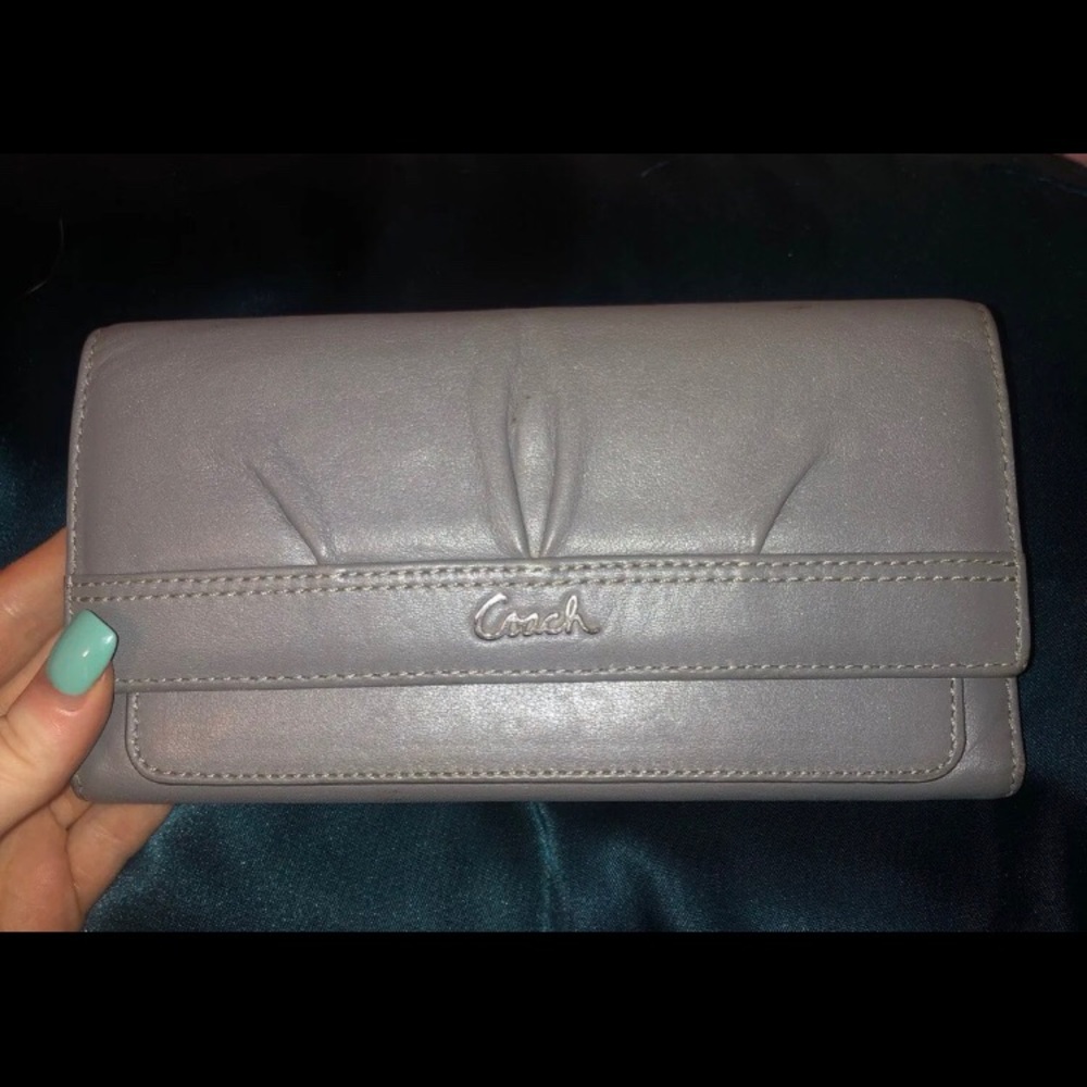 Gray Coach Clutch